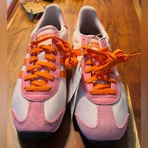 Adidas Vibrant Pink and Orange Trainers